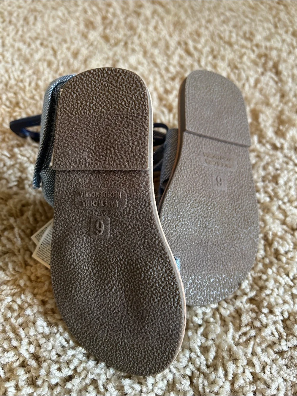 GAP Toddler Blue Chambray Knot Sandals NEW Sz 6
